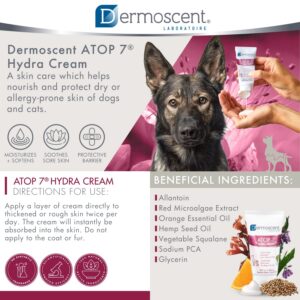 Dermoscent ATOP 7 Hydra Cream for Dogs & Cats for Dry & Allergy-Prone Skin Relief - Veterinarian Dermatologist Formulated - 50 ml / 1.66 fl. oz.