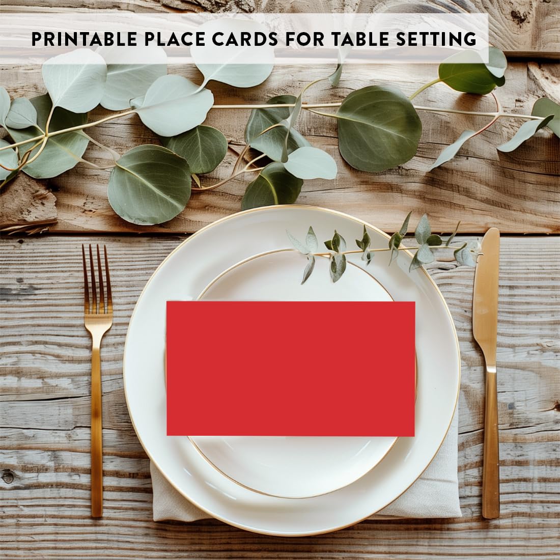 Andaz Press Table Tent Printable Place Cards, Red 20-Pack, Seat Placement Cards Blank Place Cards For Table Settings Name Cards for Bridal Wedding Shower, School Graduation Food Cards Red Card Table