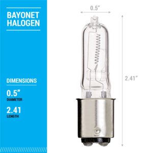 KOR (Pack of 10) Q75CL/DC - 120-Volt - Halogen JD Type T4 - BA15D - DC Bayonet Base - 75-Watt - Clear Light Bulbs