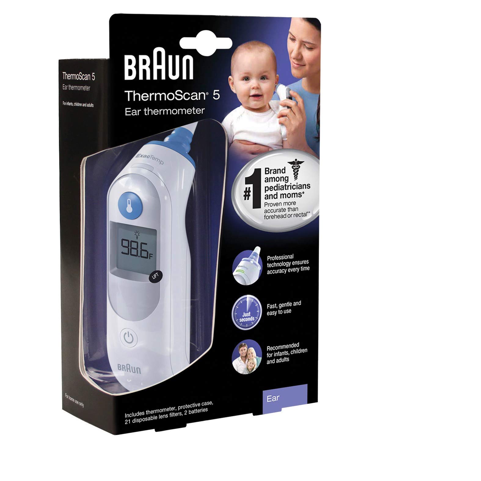 Braun Thermoscan 5 Ear Thermometer, 1 ea Pack of 2