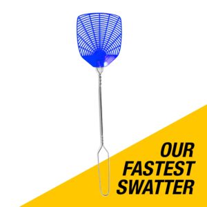 PIC Wire Metal Handle Fly Swatters (Colors May Vary), 6 Pack