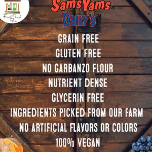 Sams Yams Sweet Potato Dog Treats, Healthy Dog Treats for Large, Medium or Small Breed Dogs, Vegan Sweet Potato Dog Chews Made in USA - Sam's Yams DAILY's Berry Yammy Recipe Dog Snacks, 7oz