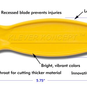 50/Pack Bulk Klever Kutter, Klever Koncept, Safety Cutter, Box Cutter, Safety Knife (Blue)