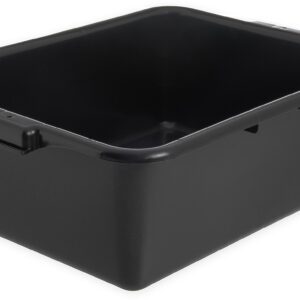 Carlisle FoodService Products Comfort Curve Tote Box Bus Box with Reinforced Rim for Kitchen, Restaurants, And Fast Food, Plastic, 7 Inches, Black