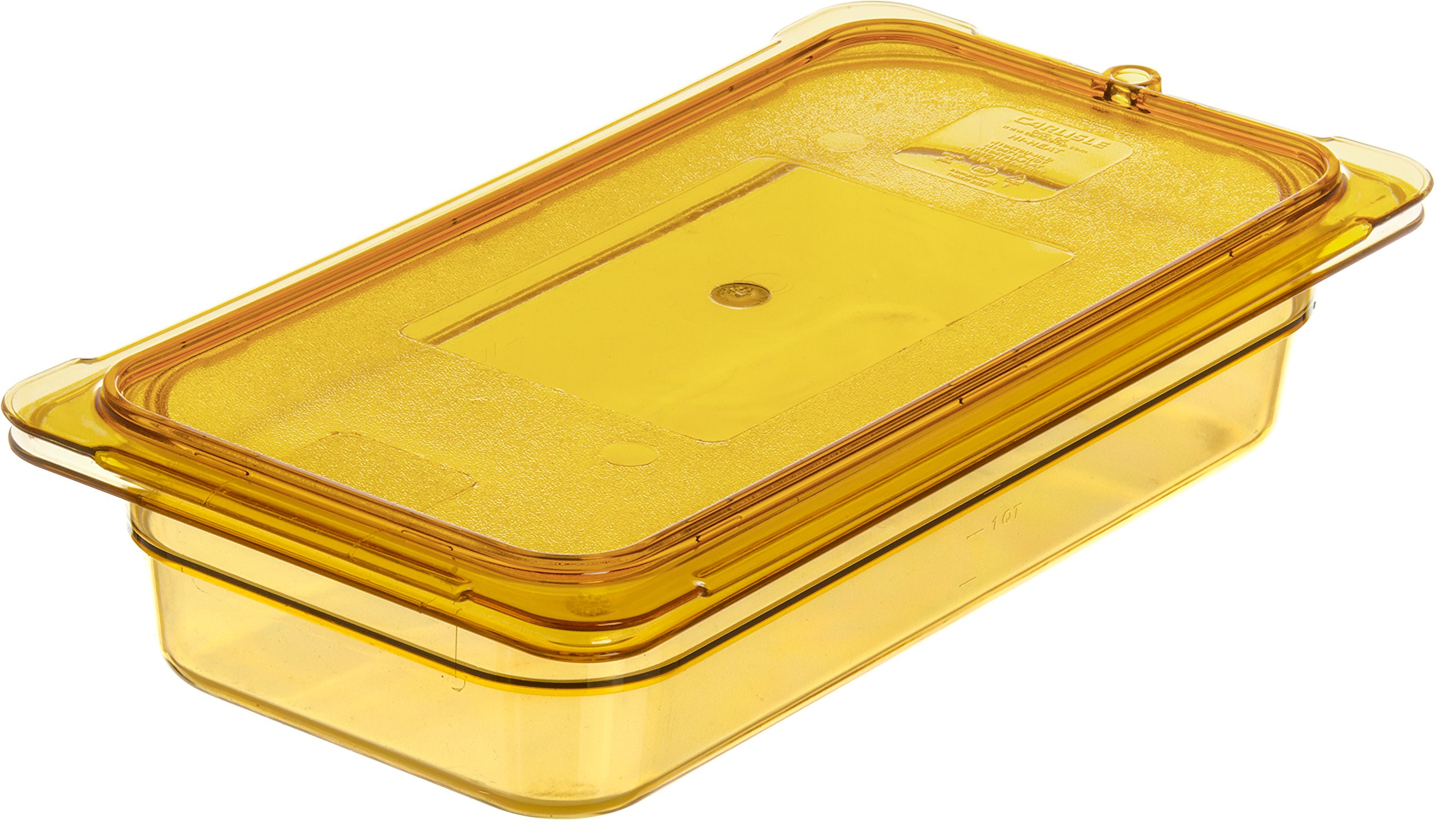 Carlisle FoodService Products 3086013 StorPlus High Heat Food Pan, 2.5" Deep, Third Size, Amber