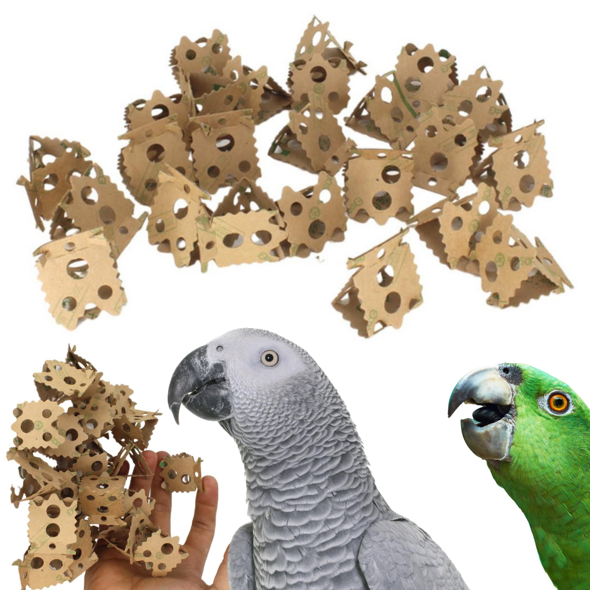 1222 24pk Foraging Card Crumbles Bonka Bird Toys Foot Talon Bird Parrot Parrotlet Quaker Budgie