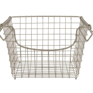 Spectrum Diversified Scoop Stacking Storage Basket, Medium, Satin Nickel (03277)