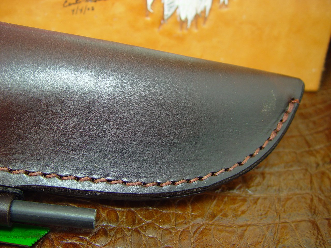 Bk 2 And BK 10 Dangler This sheath will fit both knives Sheath with Firestarter and Striker