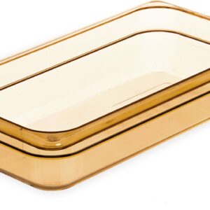 Carlisle FoodService Products 3086013 StorPlus High Heat Food Pan, 2.5" Deep, Third Size, Amber