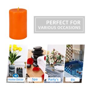 Jeco 3 Inch Orange Pillar Candle