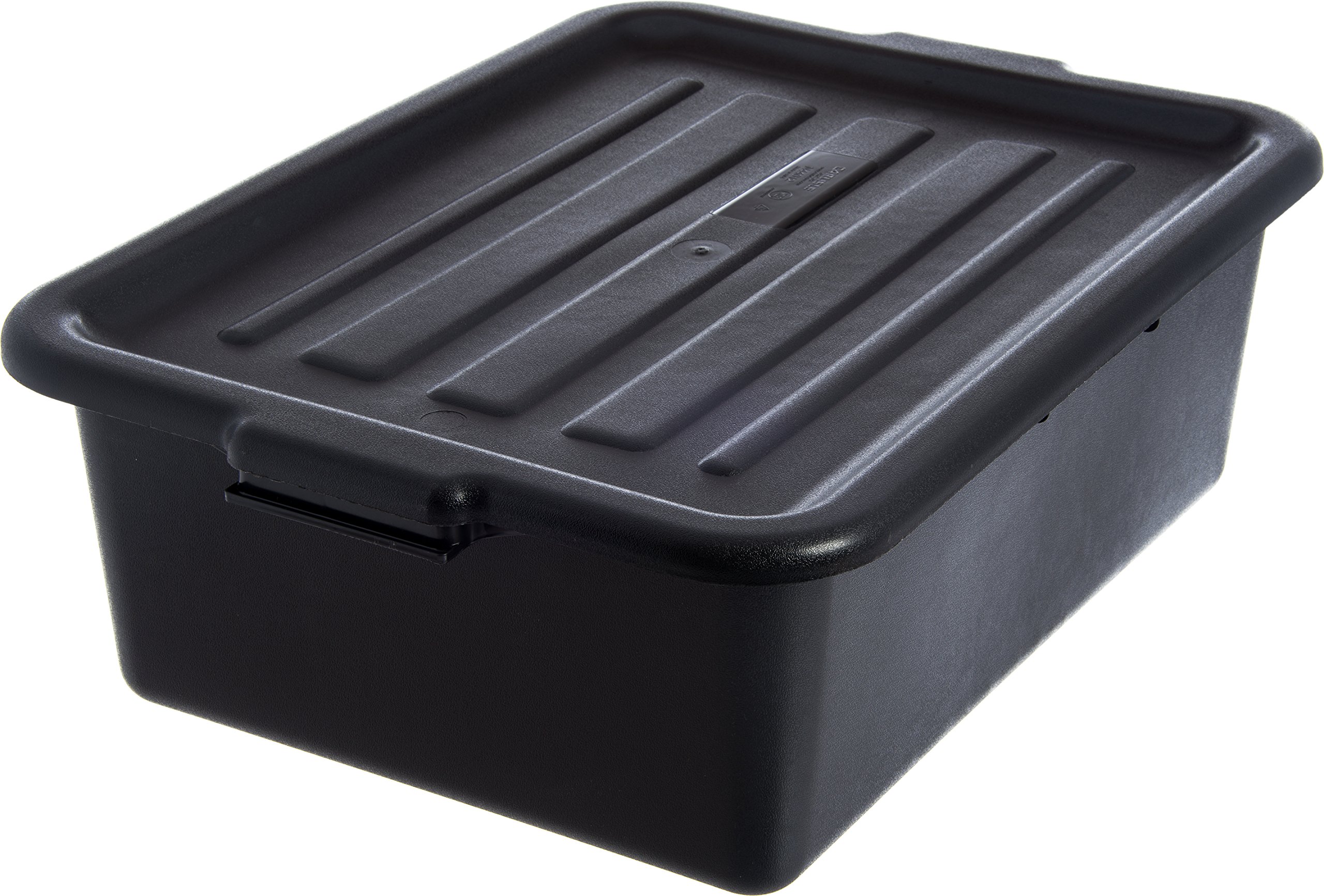 Carlisle FoodService Products Comfort Curve Tote Box Bus Box with Reinforced Rim for Kitchen, Restaurants, And Fast Food, Plastic, 7 Inches, Black