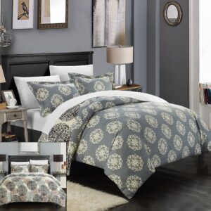 Chic Home 2 Piece Jerome Boho Inspired Reversible Print Duvet Set, Twin, Beige