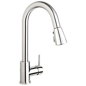 plumb pak urb78ccp single handle pull down kitchen faucet with dual spray pattern and pause button, polished chrome