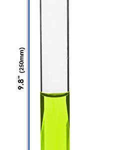 EISCO 24PK Test Tubes, 85ml - Borosilicate 3.3 Glass - 1.2mm Thick Walls, Beaded Rim - Superior Heat & Chemical Durability - 9.8" Tall, 1" Diameter