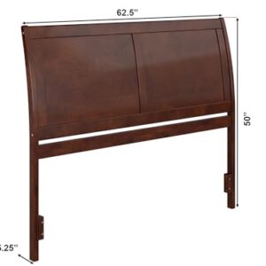 AFI Portland Queen Size Headboard with Attachable Charger in Walnut