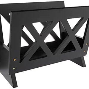 Frenchi Home Furnishing Contemporary Magazine Rack, Black