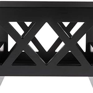 Frenchi Home Furnishing Contemporary Magazine Rack, Black