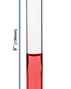 EISCO 48PK Test Tubes, 15ml - Borosilicate 3.3 Glass - 1.2mm Thick Walls, Beaded Rim - Superior Heat & Chemical Durability - 5.25" Tall, 0.6" Diameter