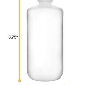 EISCO Reagent Bottle, 500ml - Narrow Mouth with Screw Cap - Polypropylene - Translucent