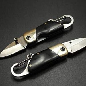 SZHOWORLD EDC Sandalwood Mini Pocket Camping Keychain Knife, World's Smallest All Purpose Pocket Knife Flat Blade, Easy to Open Grips, The Ideal Every Day Carry