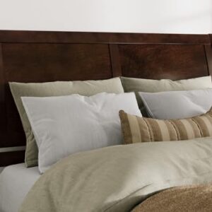 AFI Portland Queen Size Headboard with Attachable Charger in Walnut