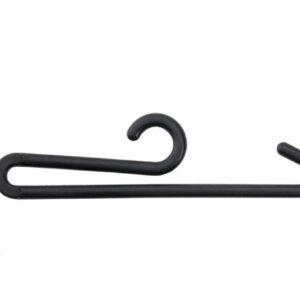 NAHANCO SH2-100 Plastic Sock Hangers, Curved Bar, 3 7/8", Black (Pack of 100)