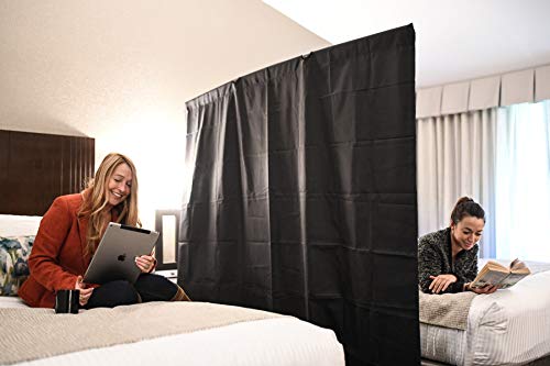 Portable Room Divider | Privacy Screen | Room Divider for Education, Clinics, Biometric Screenings, Health Screenings and Travel | No Tools Required | Dark Blue