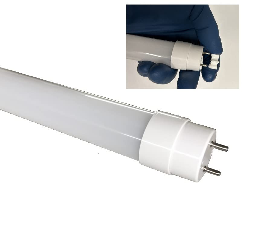 Fulight Type B & Rotatable LED F15T8 Tube Light-18-Inch (17-3/4 Inches Actual Length) 1.5FT 7W, Cool White 4000K, Double-End Powered, Frosted Cover, 85-265VAC (Not a Plug-and-Play)