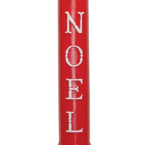 Union 77330 Lighted Noel Candle, Illuminated with Cord and Light Included, 39" High, Red