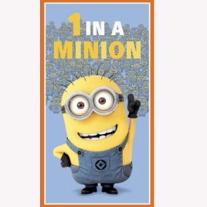 1 in the minion dusty blue 24 inch by 43 inches panel cotton print