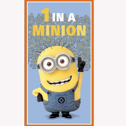 1 in the Minion Dusty Blue 24 Inch By 43 Inches Panel Cotton Print