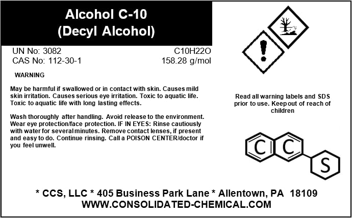 Alcohol C-10 (Decyl Alcohol) High Purity Aroma Compound High Purity Aroma Compound 100mL (3.3 Fl Oz)