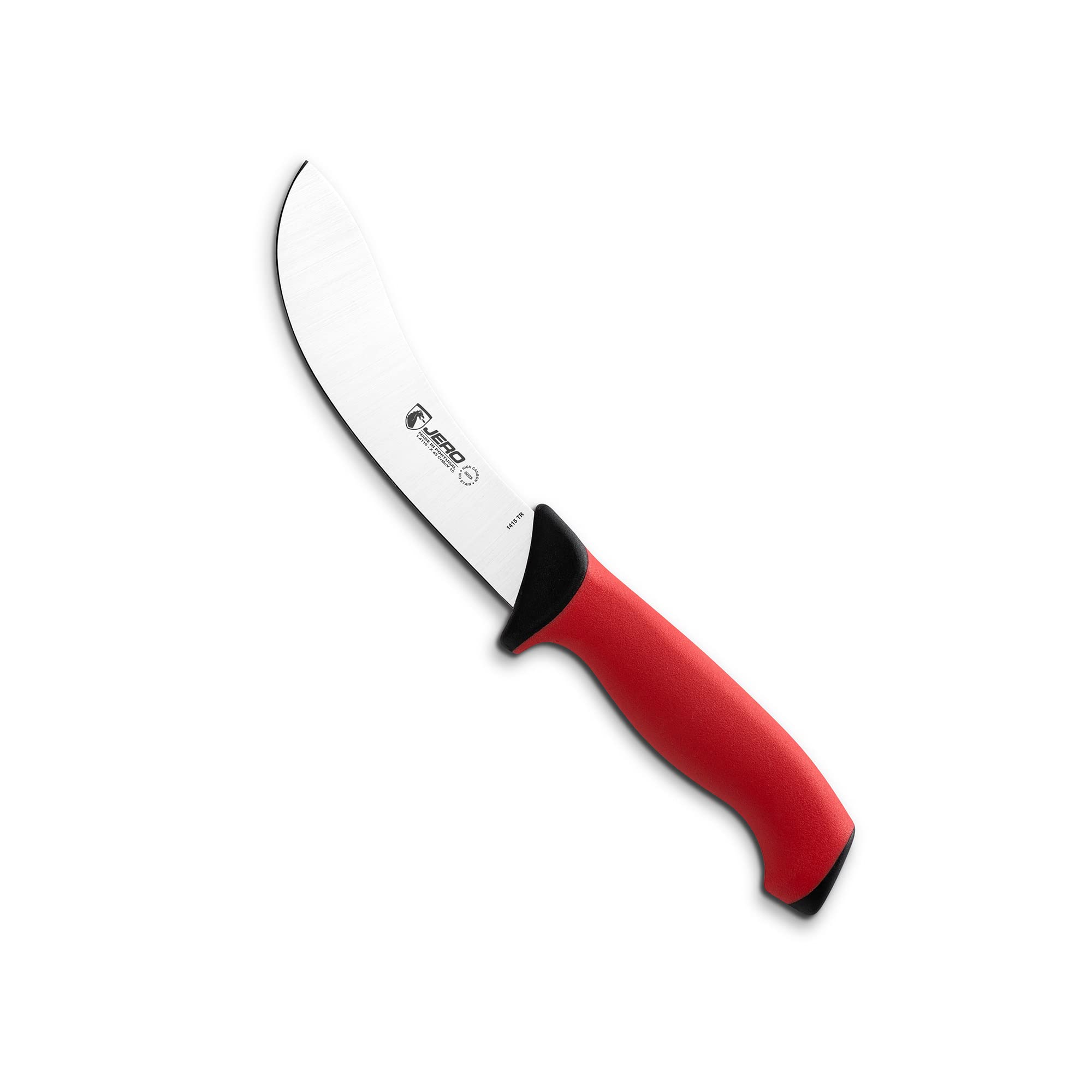 Jero Pro Series TR 6" Beef Skinning Knife - Commercial Grade Butcher Knife - Double Injection Molded Handle with Thick Santoprene Out Layer - German Stainless Steel Blade