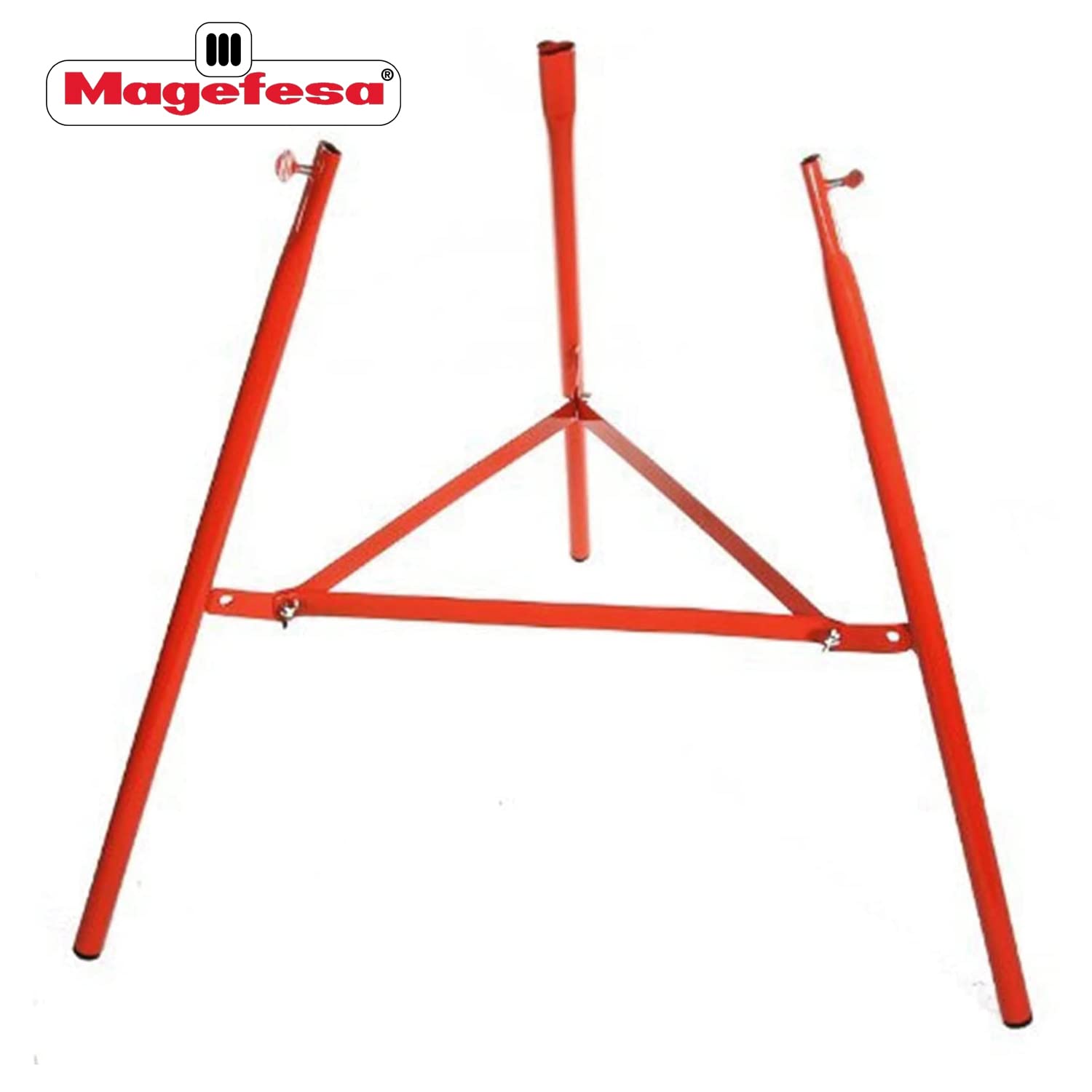 MAGEFESA ® Heavy duty reinforced burner tripod 30 inches tall, perfect for paella pan makers, compatible with almost all burners on the market (Burner not included)(Red)