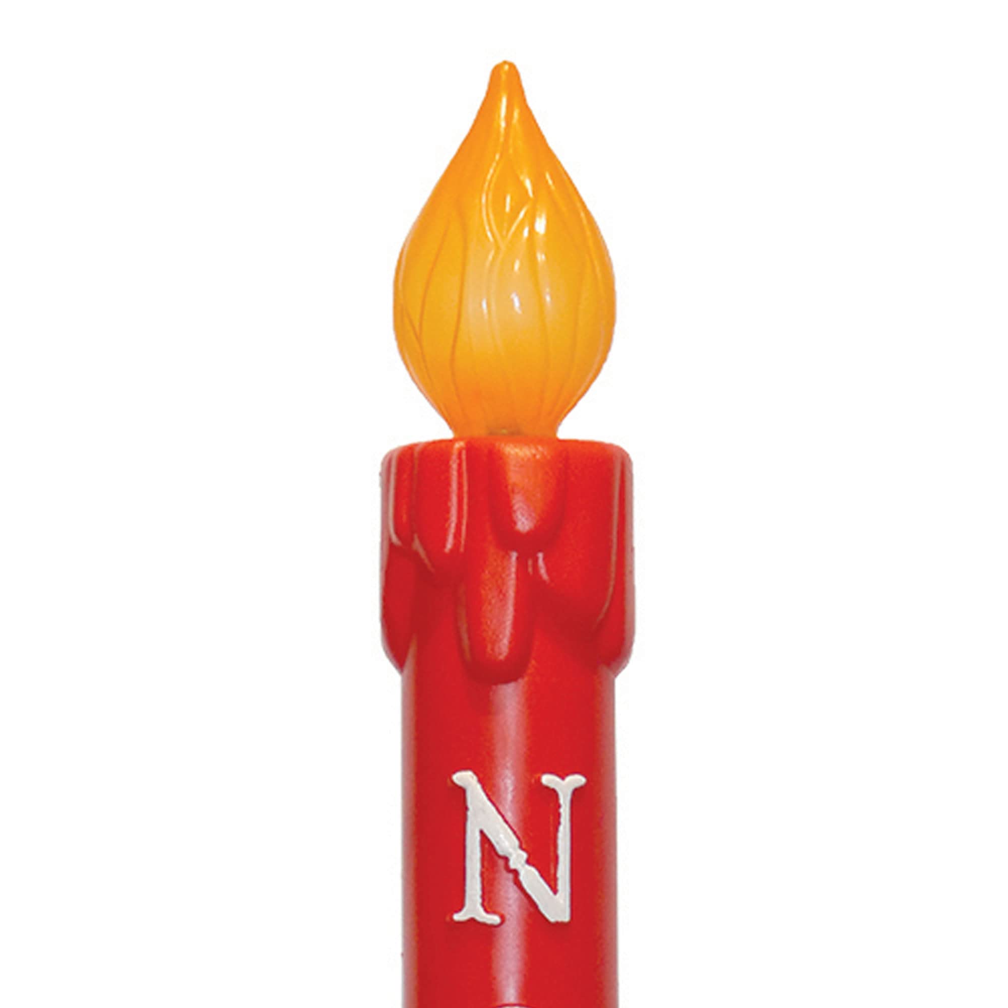 Union 77330 Lighted Noel Candle, Illuminated with Cord and Light Included, 39" High, Red