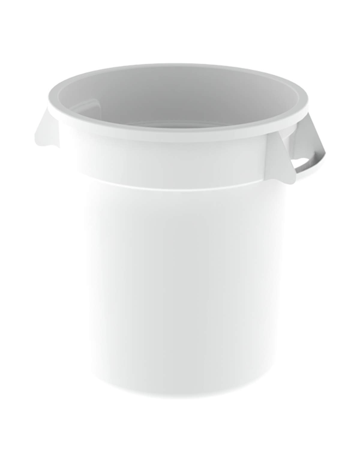 IMPACT Products Value Plus Plastic Trash Can Container, 10 Gallon, White | 1/Each