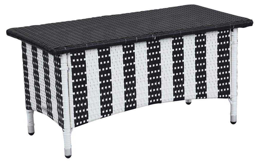 Safavieh Outdoor Collection Figueroa Black and White 4-Piece Patio Set