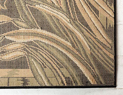 Unique Loom Barnyard Collection Area Rug - Farm (5' 3" x 8' Rectangle, Black/ Cream)