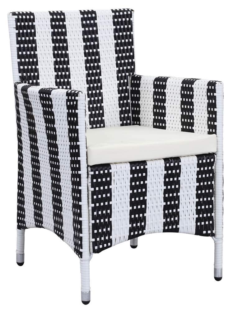 Safavieh Outdoor Collection Figueroa Black and White 4-Piece Patio Set