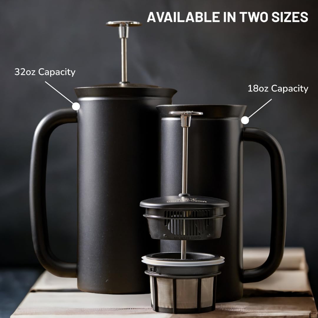 ESPRO - P7 French Press - Double Walled Stainless Steel Insulated Coffee and Tea Maker with Micro-Filter