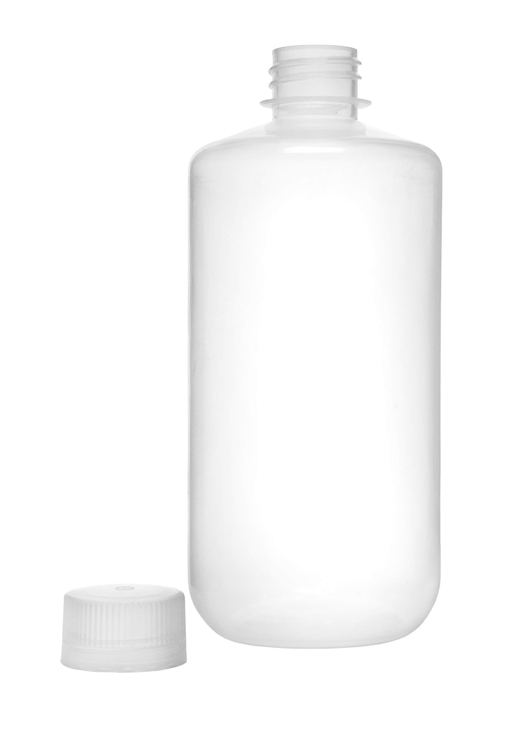 EISCO Reagent Bottle, 500ml - Narrow Mouth with Screw Cap - Polypropylene - Translucent