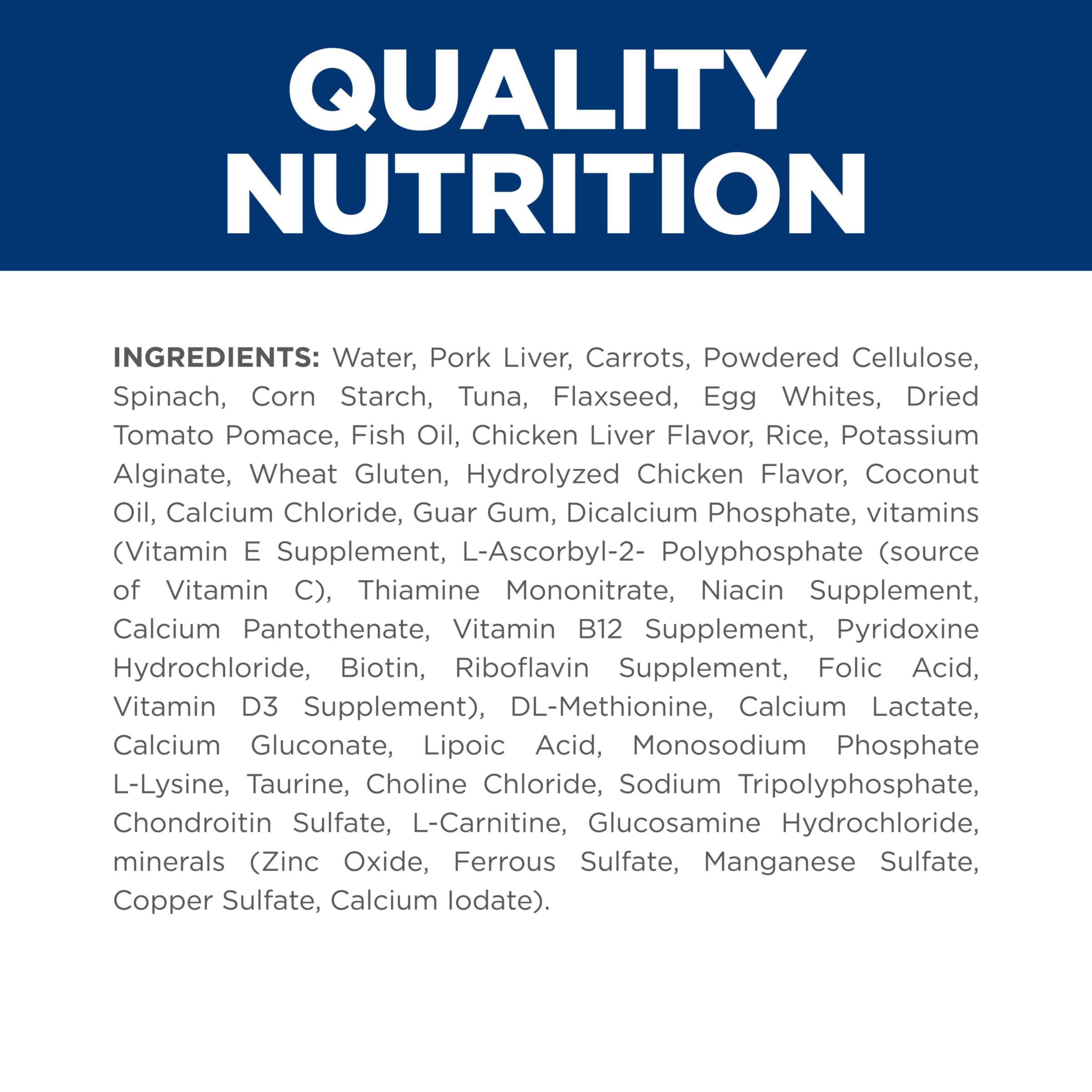 Hill's Prescription Diet Metabolic + Mobility, Weight + j/d Joint Care Vegetable & Tuna Stew Wet Dog Food, Veterinary Diet, 12.5 oz. Cans, 12-Pack