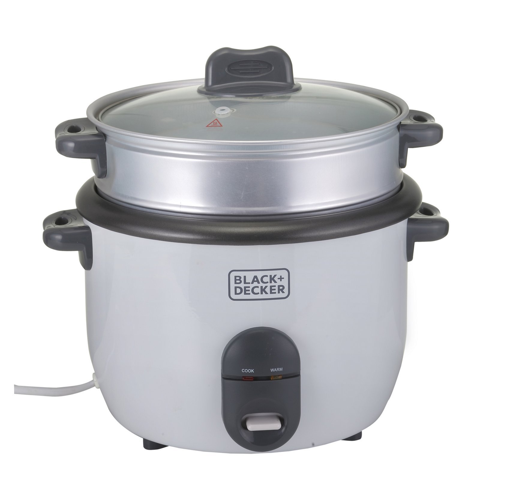 Black & Decker RC1860 700W 1.8 L 7.6 Cup Rice Cooker (Non-USA Compliant), White