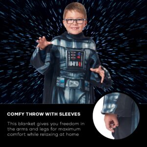 Northwest Comfy Throw Blanket with Sleeves, Youth-48 x 48 in, Being Darth Vader