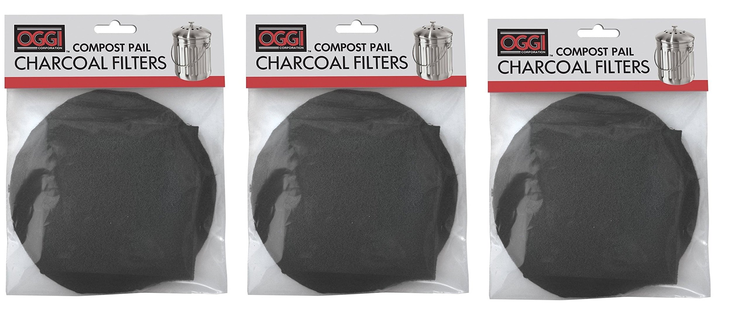 OGGI Black Charcoal Filter for Items #7320 and #7700, Set of 3