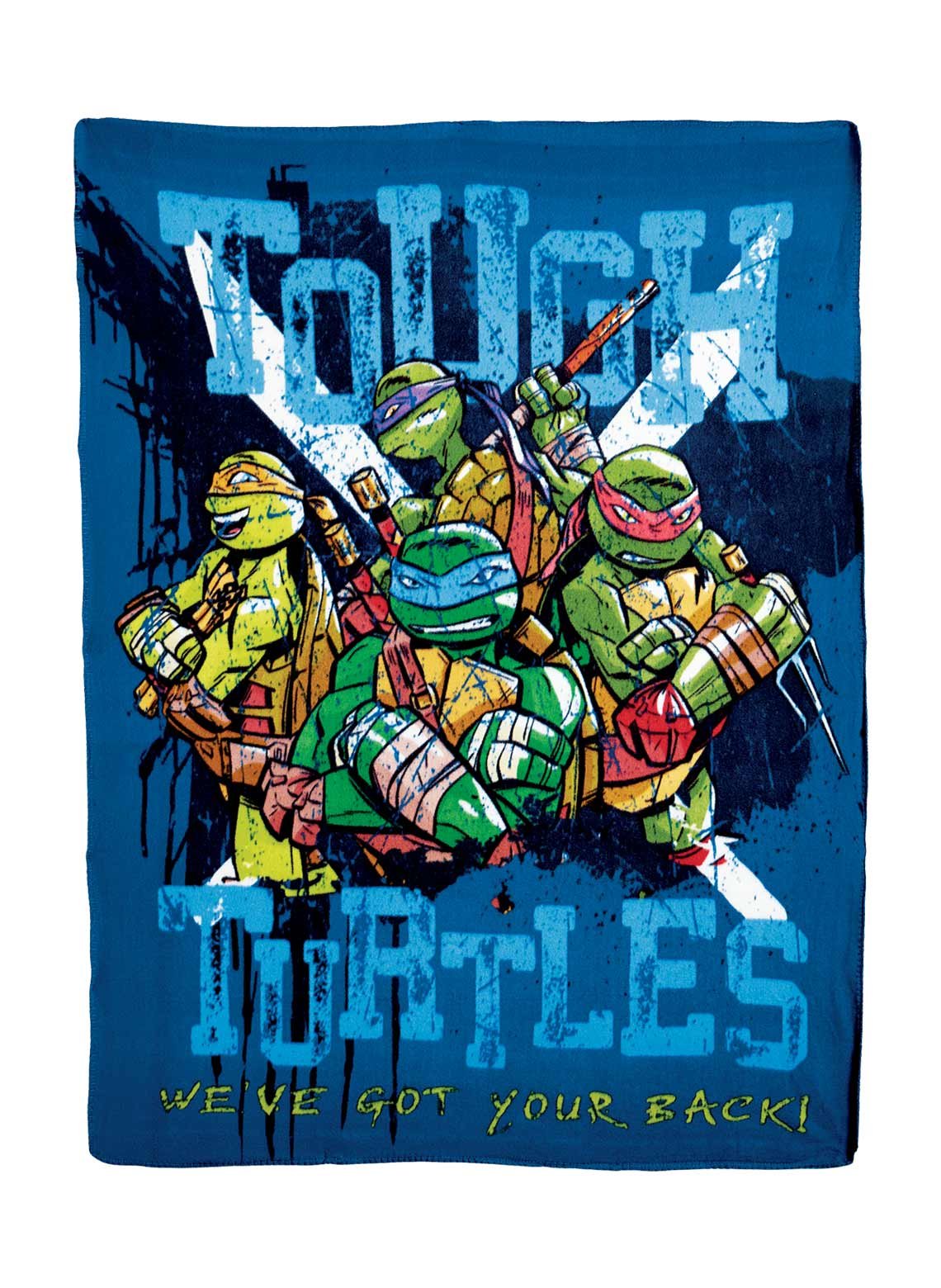 Northwest Nickelodeon Fleece Throw Blanket Teenage Mutant Ninja, Tough Turtles Blues, 45" x 60"