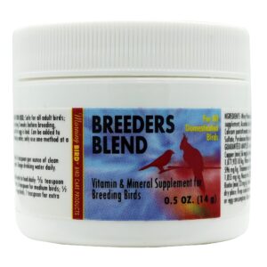 morning bird breeders blend, fertility supplement formula, high protein, vitamins, minerals, and amino acids (0.5 oz)