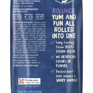 Purina Busy Rollhide Chew Treat - for Large Dogs - 2 Count Treats Per Package - Net Wt. 6 OZ (170 g) Per Package - Pack of 2