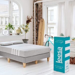 Leesa Original Foam 10" Mattress, Full Size, Cooling Foam and Memory Foam / CertiPUR-US Certified / 100-Night Trial, Grey