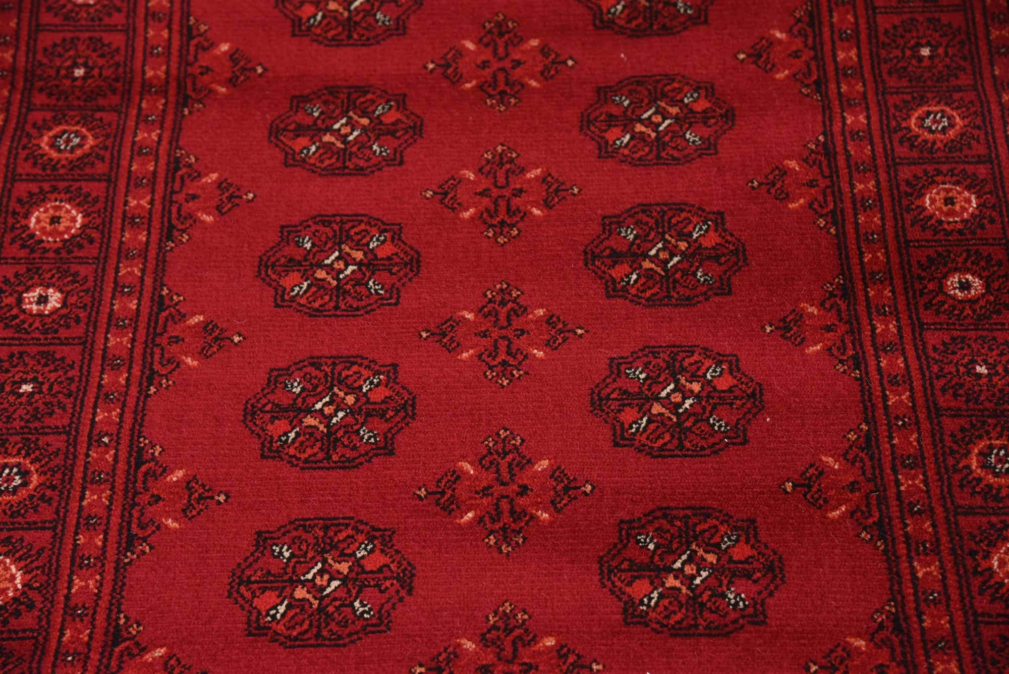 Unique Loom Tekke Collection Over-Dyed Saturated Traditional Torkaman Area Rug, 2 ft 7 in x 10 ft, Red/Burgundy